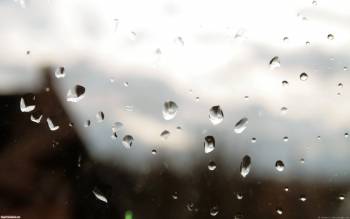 Капли дождя на стекле - обои бесплатно, , капли, дождь, вода, стекло