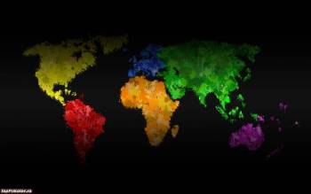 Карта мира с материками, скачать широкоформатные обои, , материк, мир, карта, разноцветный