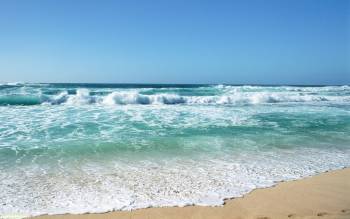 Красивый морской прибой, скачать обои 1920х1200, , прибой, море, волны, песок, пляж