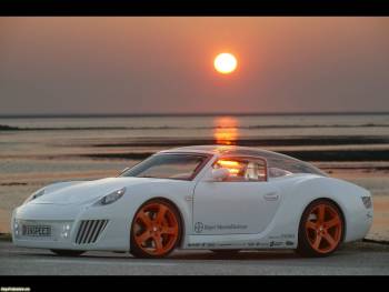 Porsche, скачать обои авто Porsche 1920х1440, , Porsche, авто, дорога, небо, солнце, закат, море, прибой, волны