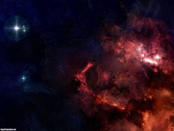 Космическая туманность и звезды, скачать обои 1600х1200, , космос, туманность, звезды