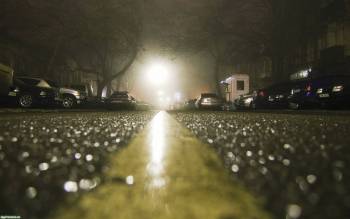 Потрясающей красоты обои - дорога после дождь, , дождь, дорога, макро, после дождя, нечь, туман, сырость