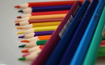 Разноцветные карандаши, скачать большие обои, , макро, фото, карандаш, разноцветный