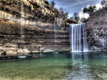 Обои - водопад, скачать обои с водопадами, , водопад, озеро, горы, камни