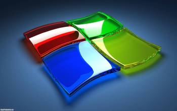 Стеклянный 3D логотип Windows, скачать обои Windows, , Windows, лого, стекло, 3D