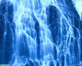 Синий водопад, скачать обои - водопад, , водопад, поток, природа
