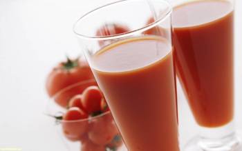 Два стакана томатного сока, скачать фотообои, , сок, томат, стакан