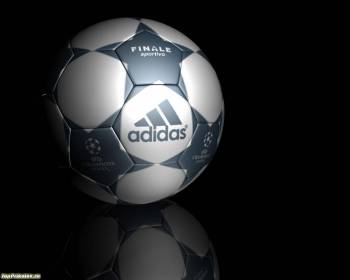 Скачать футбольные обои: футбольный мяч, , футбол, adidas, спорт, мяч, отражение, 3D