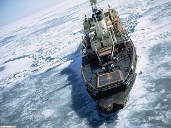 Фотообои - ледокол, красивые обои с ледоколом, , ледокол, корабль, лед, океан, море, холод, зима