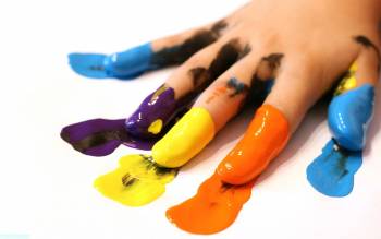 Разноцветные обои - руки в краске, , разноцветный, рука, краски