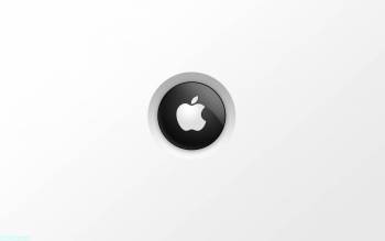 Черно-белые обои Apple 1920х1200, , Apple, черно-белый, иконка