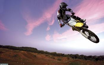 Прыжок на мотоцикле, широкоформатные спортивные обои, , мотоспорт, спорт, мотоцикл, прыжок