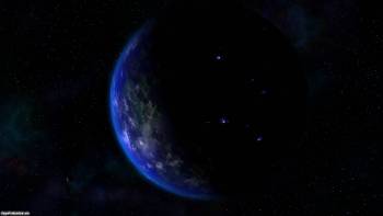 Ночная сторона планеты, обои с планетой Земля 1920х1080, , космос, планета, ночь, звезды