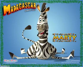 Марти - персонаж мультфильма Мадагаскар, обои, , Marty, зебра, мультфильм, Мадагаскар