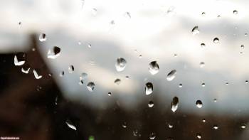 Капельки дождя на стекле, широкоформатные обои, , капли, стекло