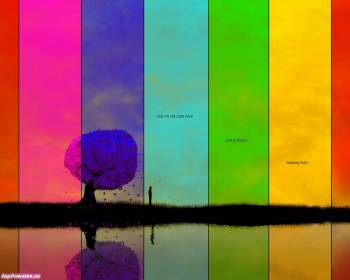 Яркие разноцветные обои 1280х1024, яркие обои, , яркий, разноцветный, озеро, дерево, отражение