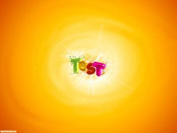 Тест - прикольные яркие обои с надписью test, , test, надпись, желтый