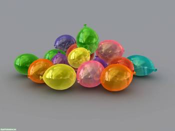Разноцветные воздушные шары, обои 3D 1600х1200, , воздушный шарик, 3D, разноцветный