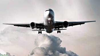 Пассажирский самолет на взлете, обои с самолетами, , самолет, взлет, полет, облака, высота