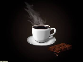 Чашка горячего кофе и плитка шоколада, обои на рабочий стол, , шоколад, кофе, чашка