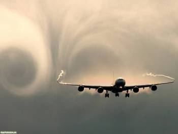 Красивые обои с самолетами на ваш рабочий стол, , самолет, завихрение, полет, высота, облака