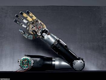 3D обои - рука робота, красивые 3d обои 1600х1200, , 3D, робот, рука, механика