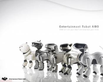 Черно-белые 3D обои: собаки-роботы, , робот, собака, 3D, черно-белый