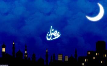 Мусульманский Рамадан - обои 1920x1200 пикселей, , мусульмане, полумесяц, небо, ночь