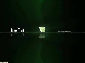 Классные обои Linux Mint в зеленой гамме, , зеленый, Linux, OS