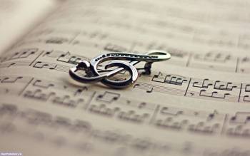 Скрипичный ключ и ноты - обои музыки для вас, , ноты, ключ, музыка