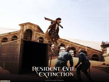 Обои к фильму Resident Evil: Extinction с Милой Йовович, , фильм, Resident Evil: Extinction, Мила Йовочич