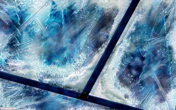 Зимние узоры на стекле - обои 1680x1050 пикселей, , узоры, мороз, зима, стекло
