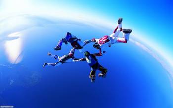 Затяжной прыжок - обои экстримального спорта, , спорт, прыжок, полет, экстрим