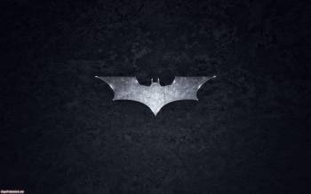 Обои Batman, широкоформатные обои из фильма Batman, , фильм, кино, Batman, лого, черно-белый, стальной, летучая мышь