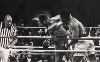 Чемпион по боксу Мохаммед Али: обои бокс, , Мохаммед Али, черно-белый, бокс, ринг, боксер, удар, судья, рефери, легенда, чемпион