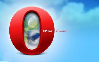 Обои - браузер Опера, широкоформатные обои Opera, , Opera, логотип, браузер