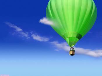 Дирижабль зеленого цвета в небе — симпатичные обои 1600х1200, , дирижабль, воздушный шар, цеппелин