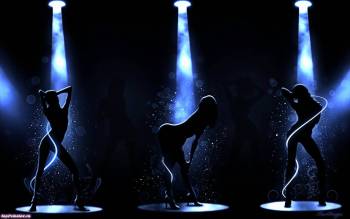 Девушки на танцполе, красивые музыкальные обои, , свет, прожектор, танец, музыка, девушка
