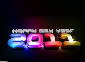 Новогодние обои, красивые и яркие обои на Новый год, , Новый год, 2011, яркий, праздник, цифры