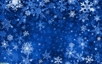 Обои на Новый год со снежинками, , снежинки, снег, синий, голубой, Новый год, снегопад