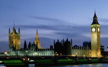 Лондон в ночных огнях - обои с городами, , Лондон, огни, ночь, мост, город