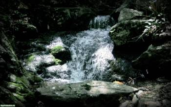 Водопад - обои с видами природы на ваш рабочий стол, , водопад, природа, камни, вид