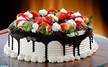 Тортик - обои с десертами на рабочий стол, , торт, сливки, шоколад, десерт