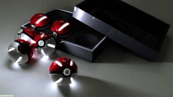 Широкоформатные 3D обои: шары из коробки, , шары, коробка, 3D