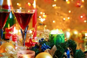Бокалы шампанского под Новый год, обои Новый год, , 2012, Новый год, праздник, бокалы