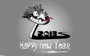Новый год змеи 2013, обои со змеей, , змея, Новый год, 2013, ч/б, юмор