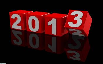 Новогодние кубики и новогодние настроение на 2013 год, Красные кубики 2013 год, 2013, Новый год, 3D, кубики, отражение