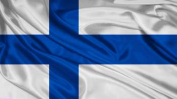 Флаг Финляндии для рабочего стола, Флаги для рабочего стола, Финляндия, флаг, стяг, государство, страна, голубой, полосы, ткань, складки