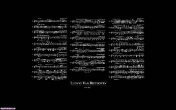 Людвиг Ван Бетховен, мелодия для вашего рабочего стола, Людвиг Ван Бетховен, Бетховен, ноты, музыка