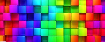 Красочные широкие цветные обои для рабочего стола, , 2560x1024, 3D, кубики, широкий, Яркий